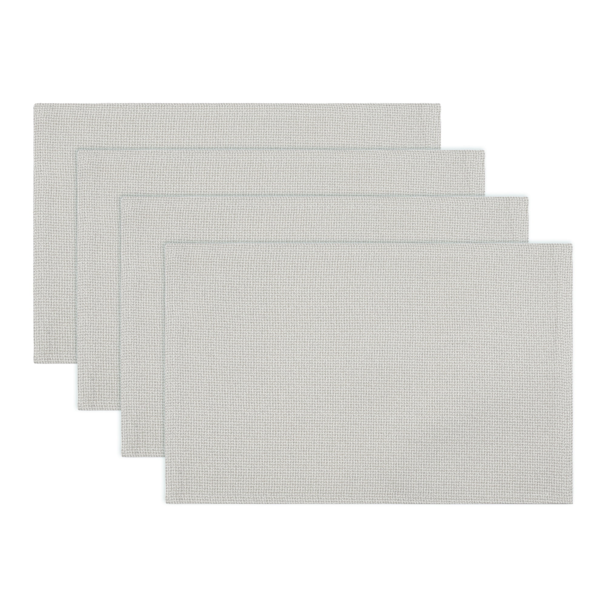 Unique Bargains Cotton and Linen 4Pcs Rustic Table Mats Beige 18.1x11.8inch
