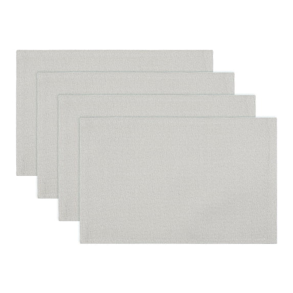 Unique Bargains Cotton and Linen 4Pcs Rustic Table Mats Beige 18.1x11.8inch