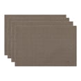 thumbnail image 1 of Unique Bargains Cotton and Linen 4Pcs Rustic Table Mats Dark Brown 18.1x11.8inch, 1 of 6