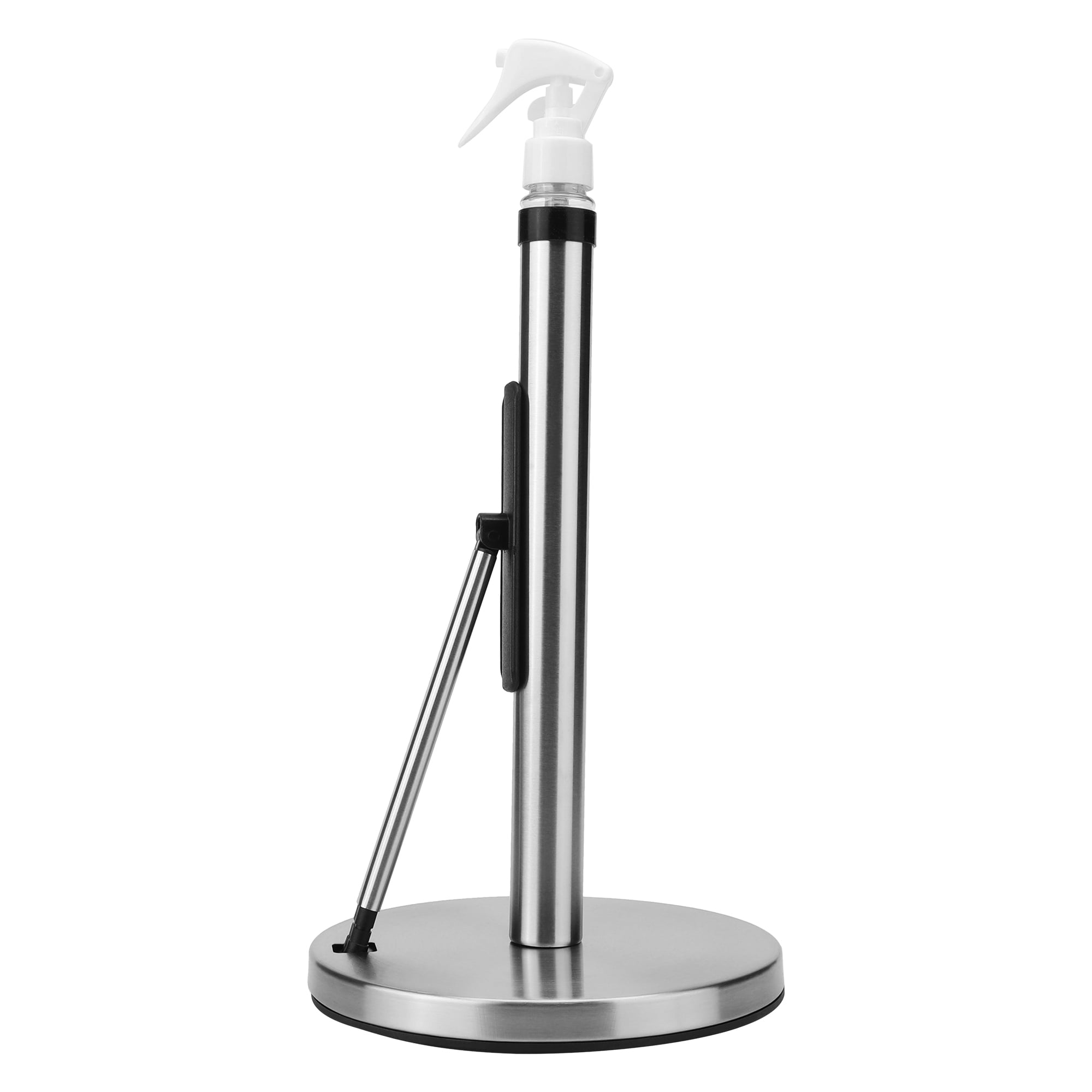 Unique Bargains Countertop Base Stainless Steel Paper Towel Holder Natural 14.4x7.1inch