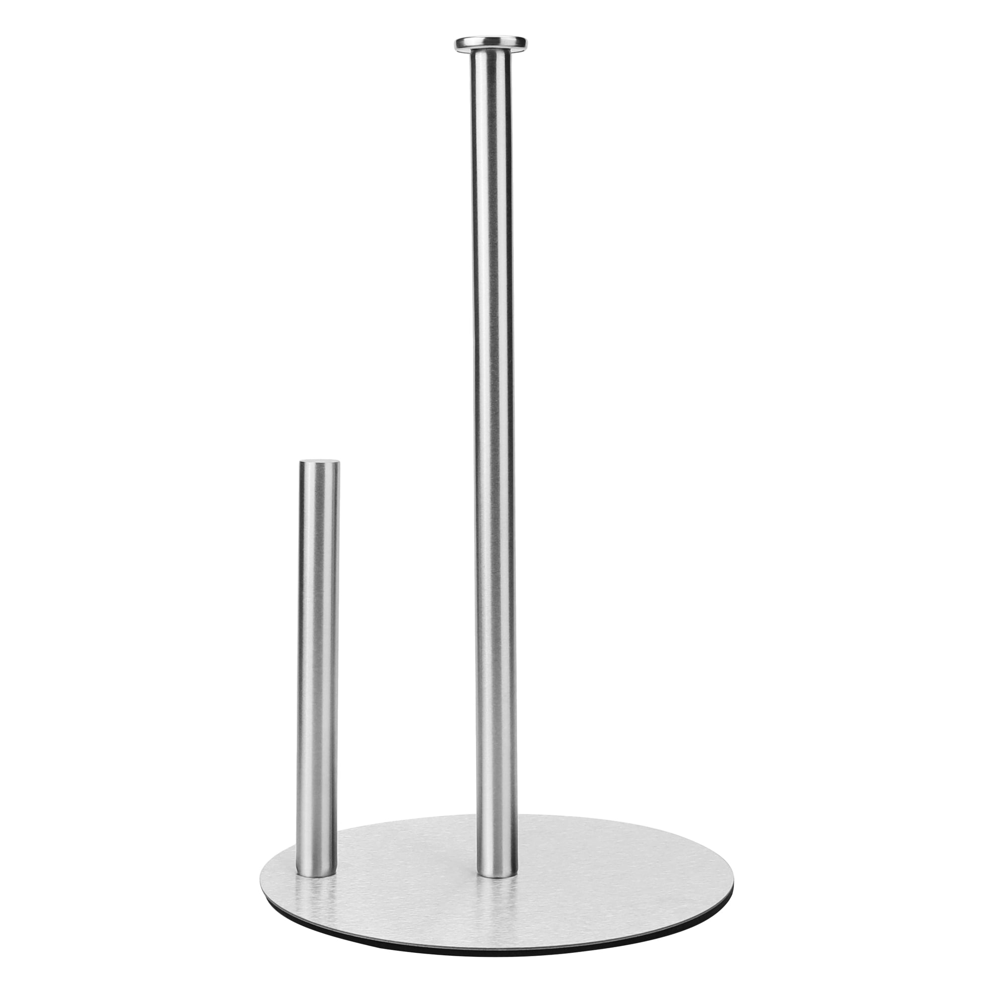 Unique Bargains Countertop Non Slip Base Paper Towel Holder Silver 11.8x6.7inch
