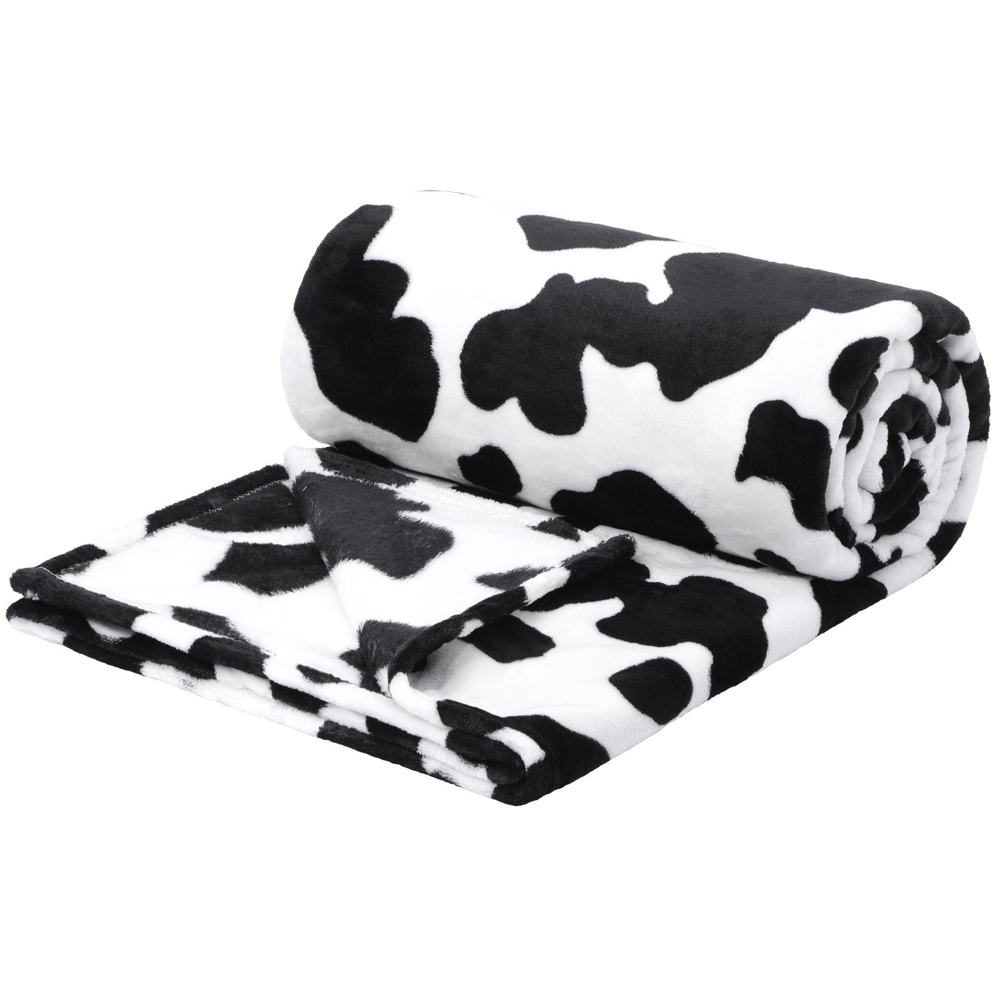 Unique Bargains Cow Printed Soft Lightweight Bed 300GSM Flannel Throw Blanket 59" x 79"