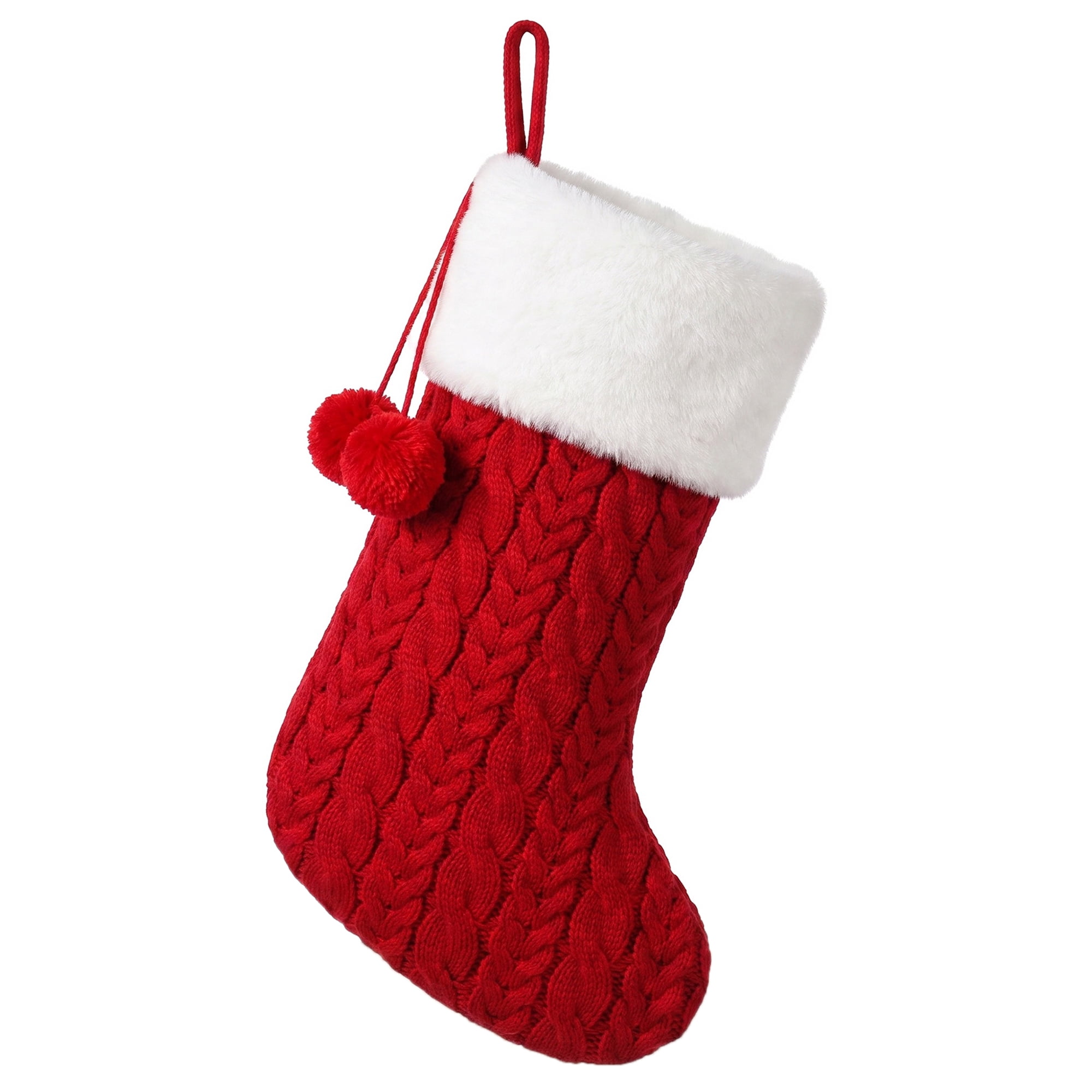 Unique Bargains Crimson Bowknot Stocking Luxury Double Layer Velvet Sock Red 16"