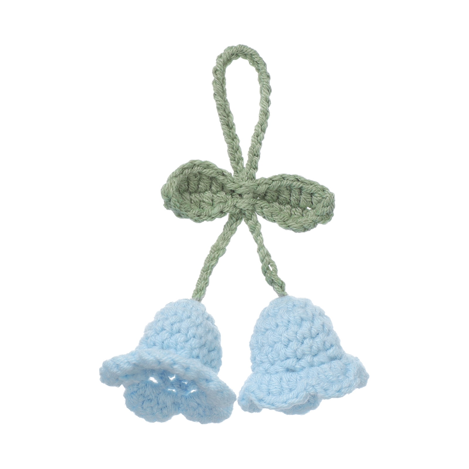 Unique Bargains Crochet Car Hanging Accessory with Cute Tulip Flowers Blue