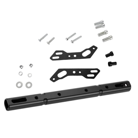 Unique Bargains Cross Bar for Motorcycle, Handlebars 22.5cm/8.86" Motorcycle Handlebar with Wrench Black, 1set