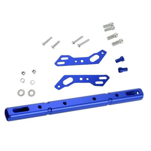 Unique Bargains Cross Bar for Motorcycle, Handlebars 22.5cm/8.86" Motorcycle Handlebar with Wrench Blue, 1set