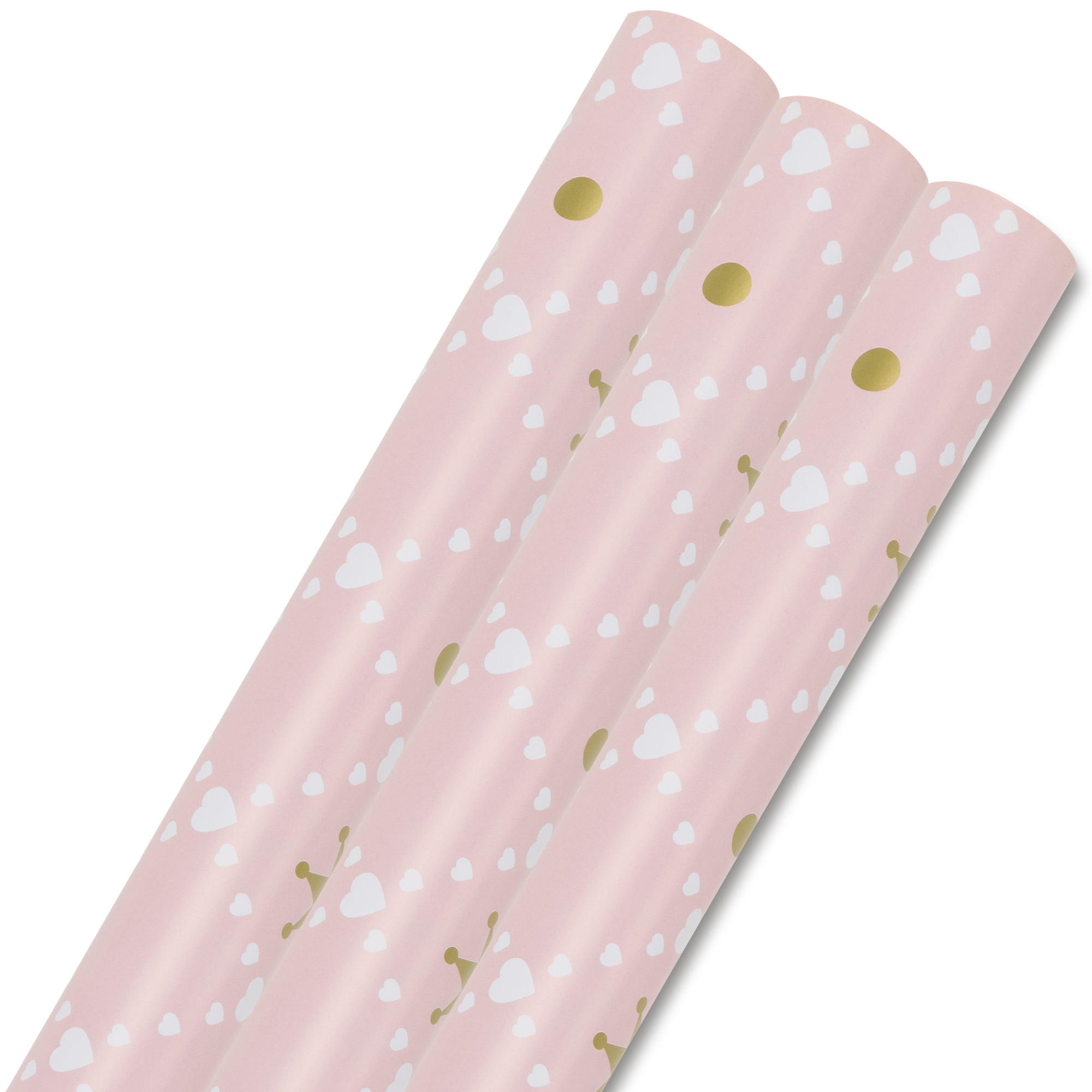 Unique Bargains Crown Patterned Luxury Gift Wrapping Paper for Occasions Pink 39.4"x 27.6"