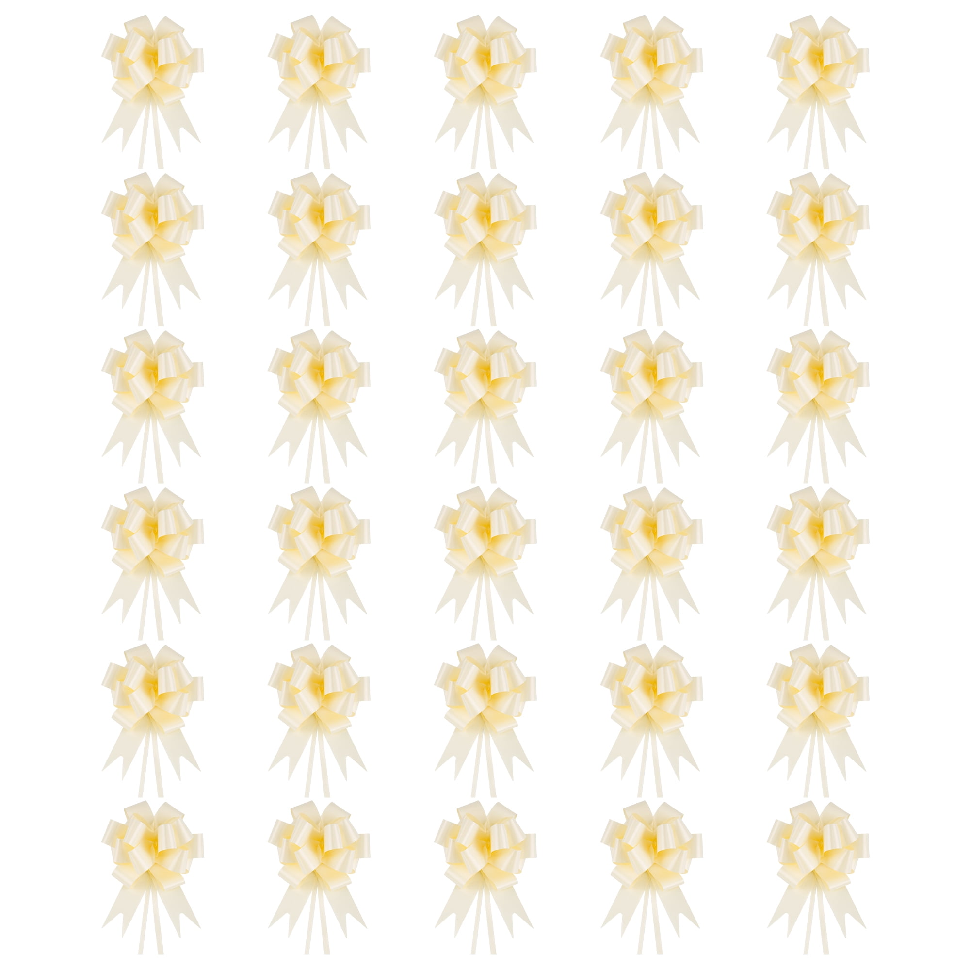 Unique Bargains Crush-Resistant Metallic Bows for Gift Wrapping and Decoration Beige