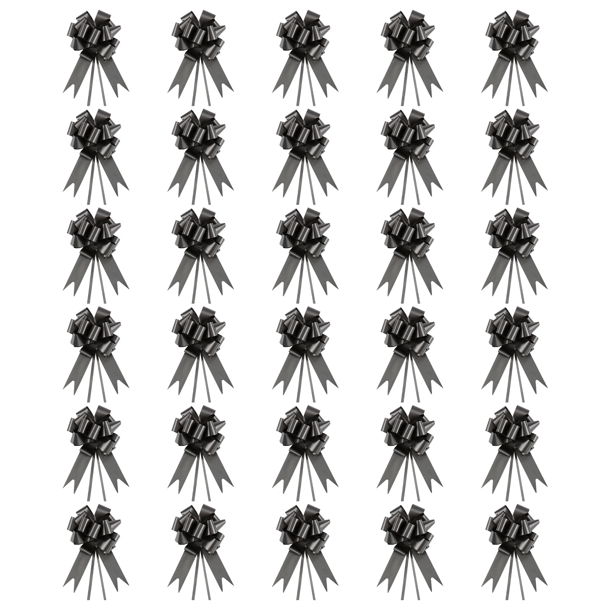 Unique Bargains Crush-Resistant Metallic Bows for Gift Wrapping and Decoration Black