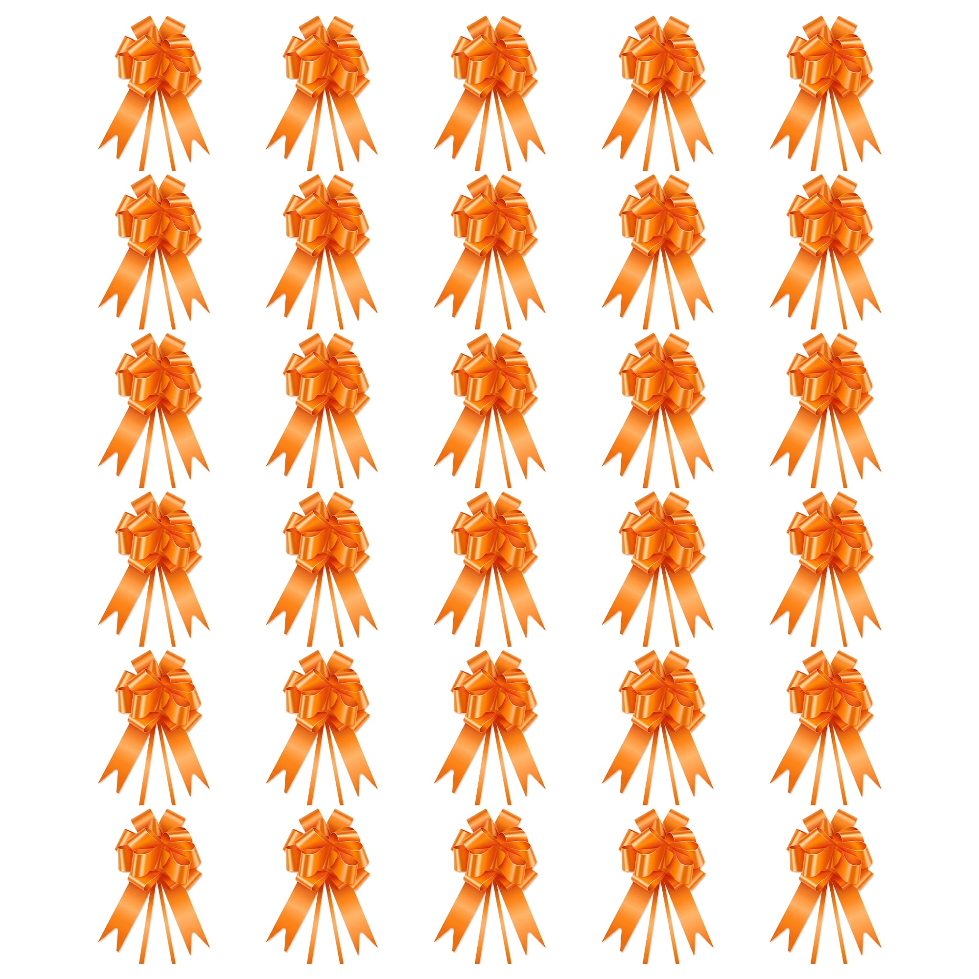 Unique Bargains Crush-Resistant Metallic Bows for Gift Wrapping and Decoration Orange