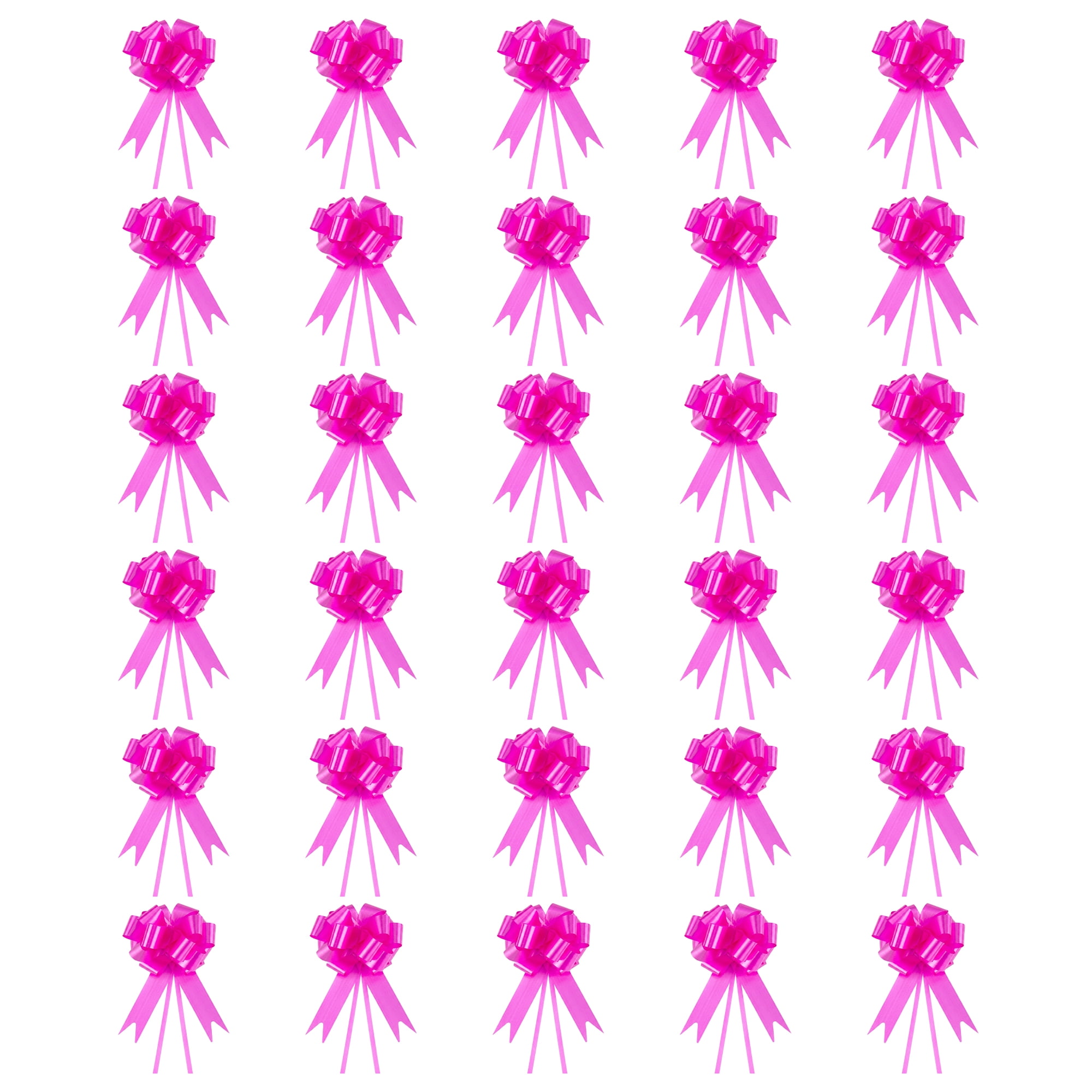 Unique Bargains Crush-Resistant Metallic Bows for Gift Wrapping and Decoration Rose Red