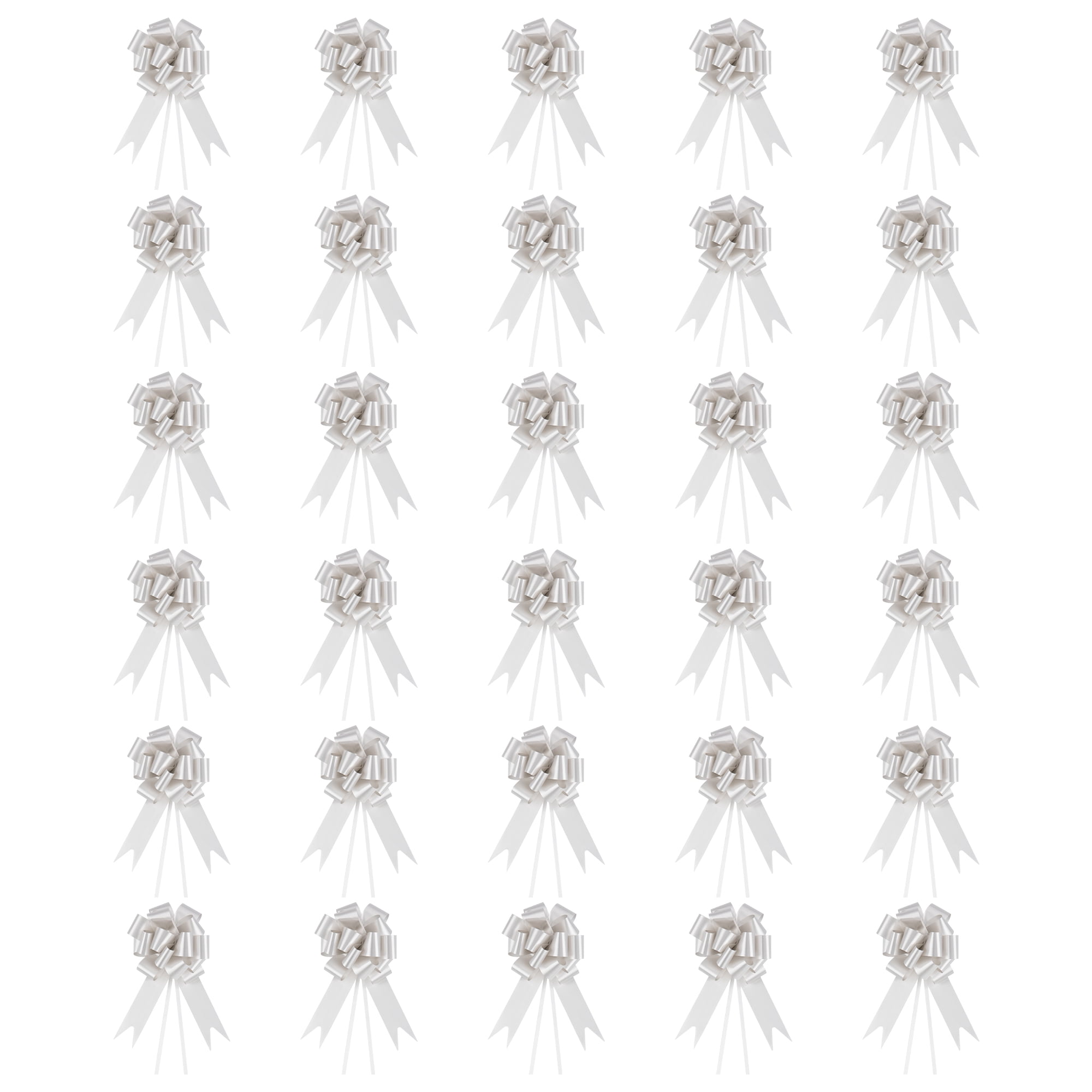 Unique Bargains Crush-Resistant Metallic Bows for Gift Wrapping and Decoration Silver