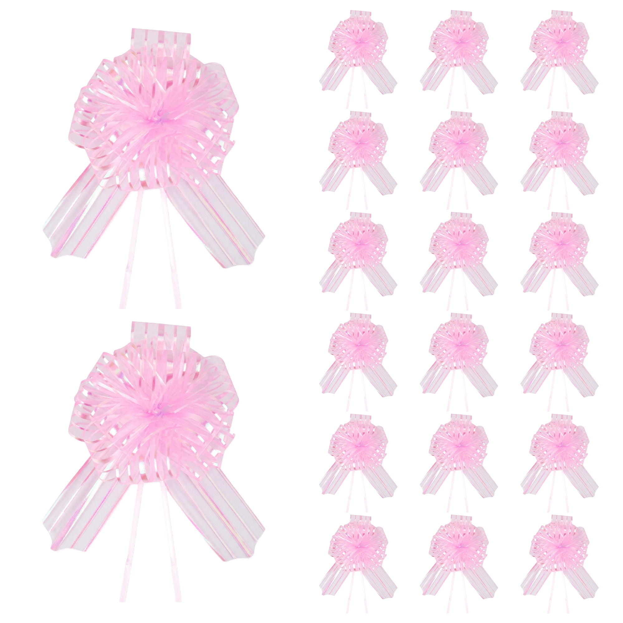 Unique Bargains Crush-Resistant Ribbon Bow for Birthday and Special Occasions Light Pink