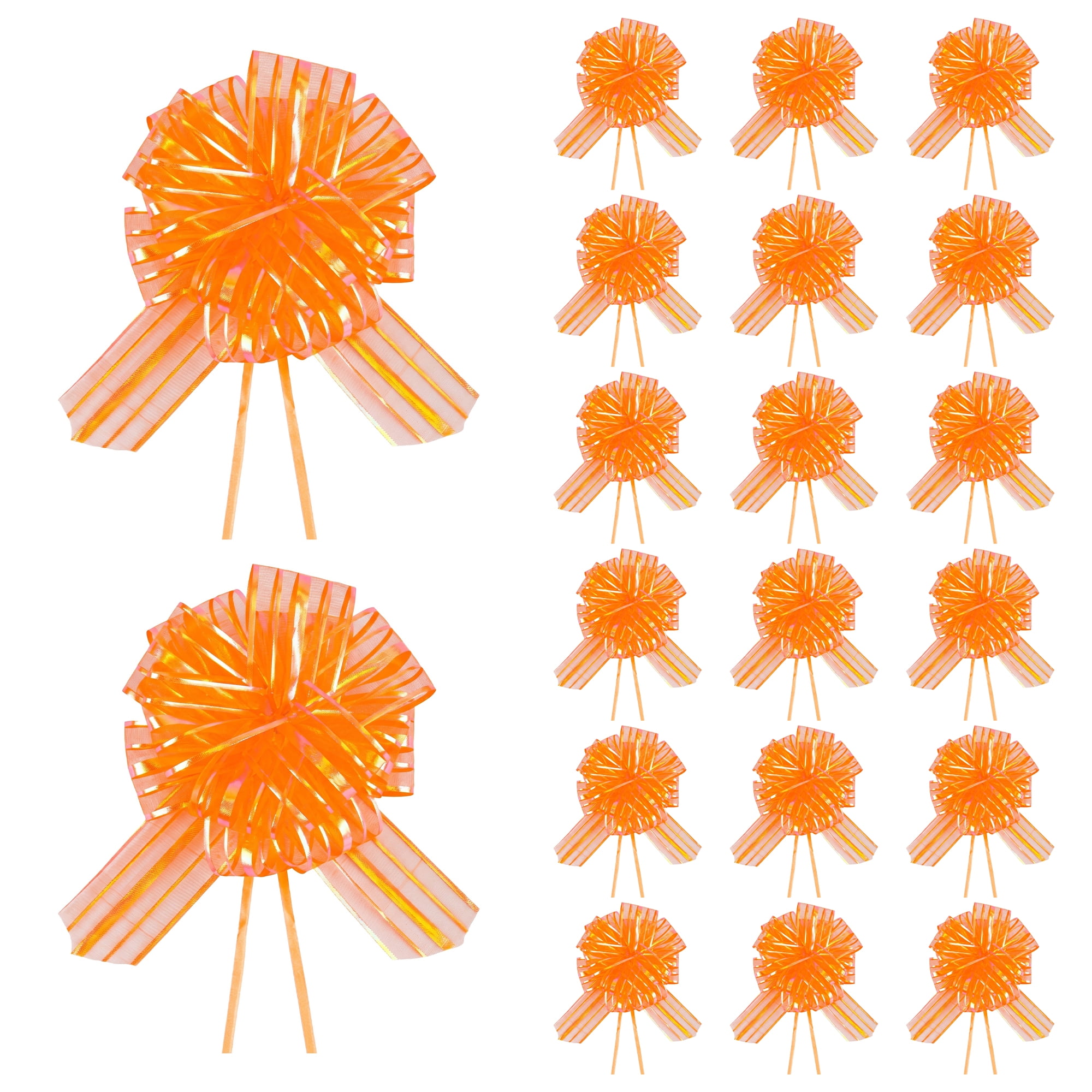 Unique Bargains Crush-Resistant Ribbon Bow for Birthday and Special Occasions Orange