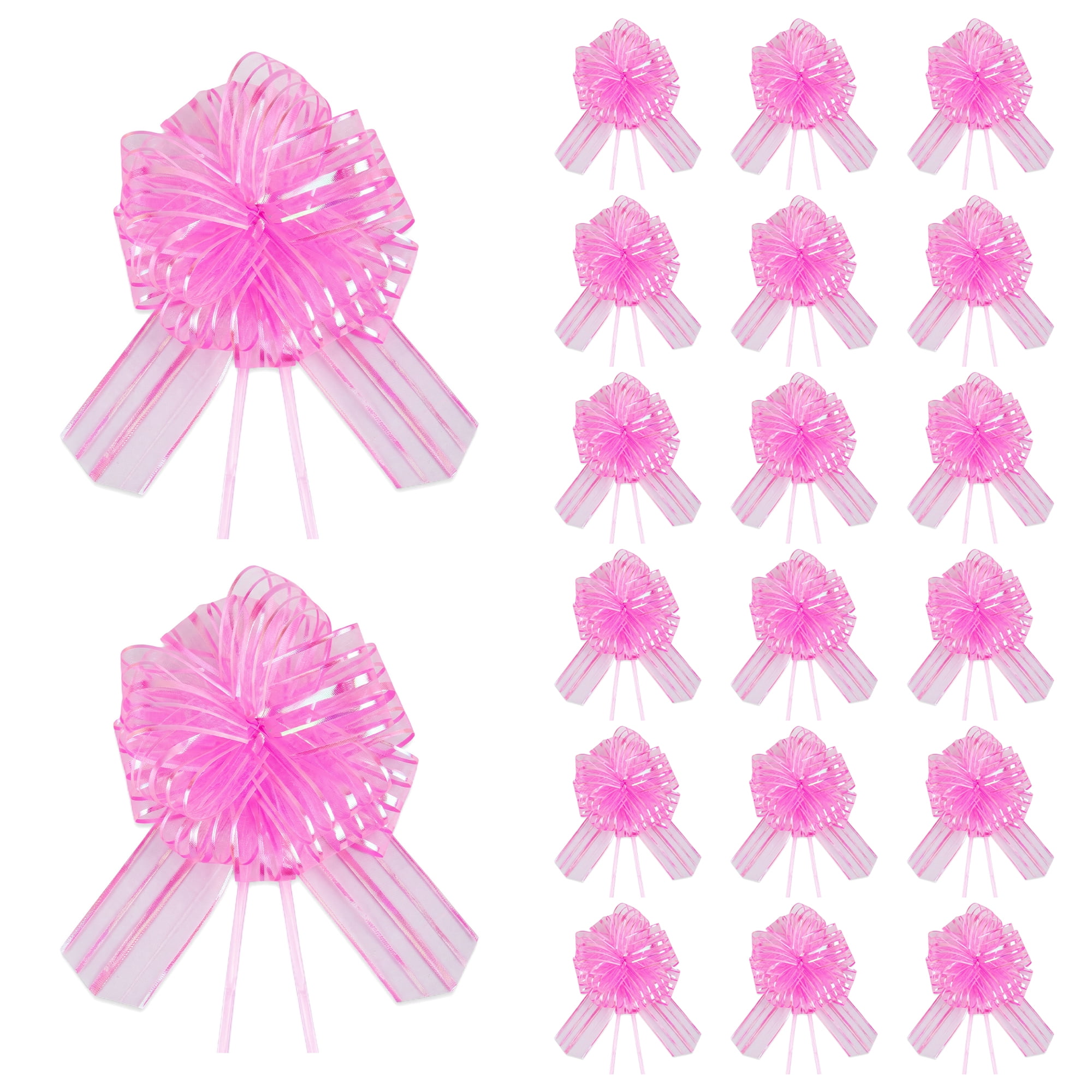 Unique Bargains Crush-Resistant Ribbon Bow for Birthday and Special Occasions Pink
