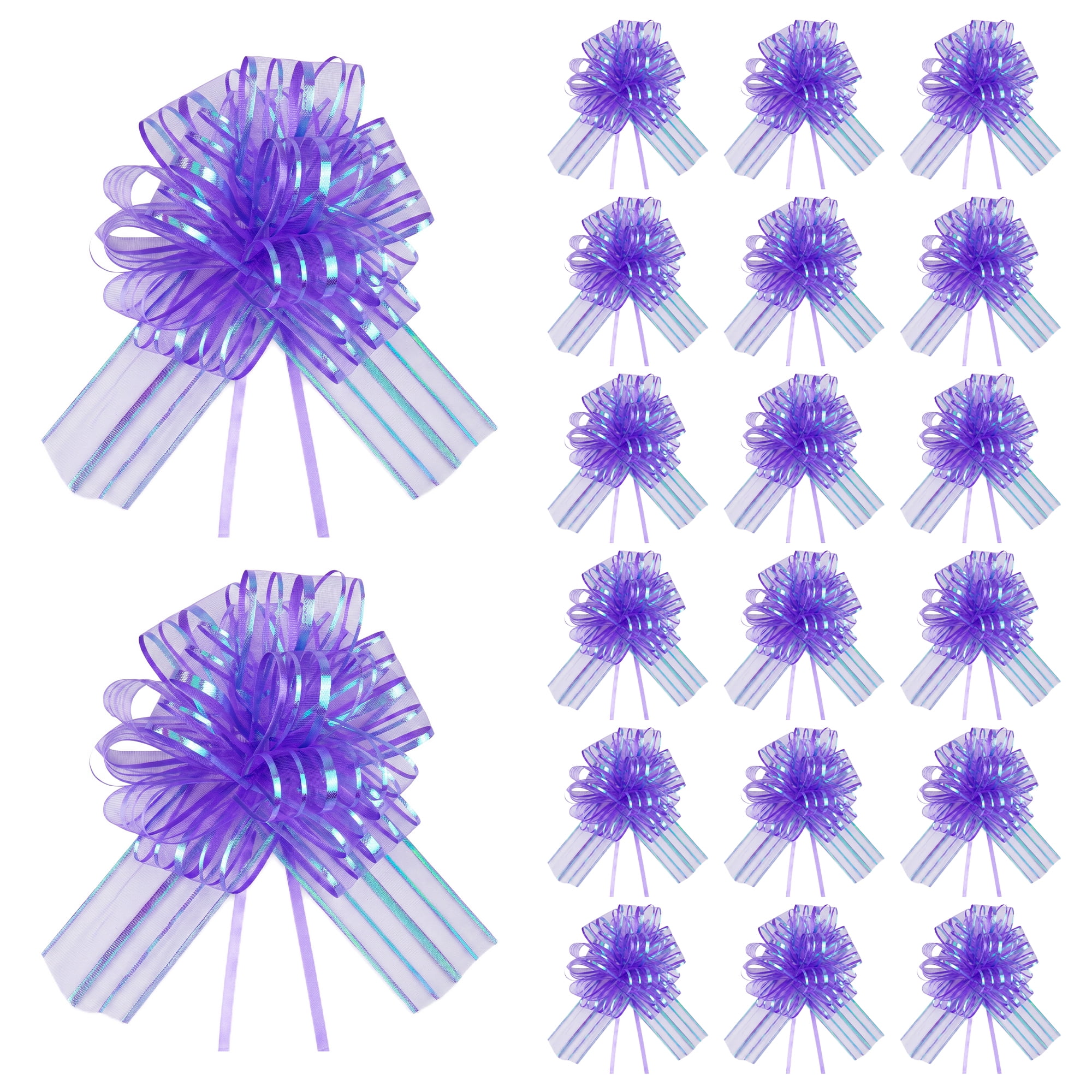 Unique Bargains Crush-Resistant Ribbon Bow for Birthday and Special Occasions Purple