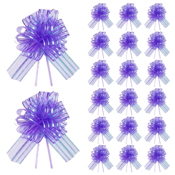 Unique Bargains Crush-Resistant Ribbon Bow for Birthday and Special Occasions Purple
