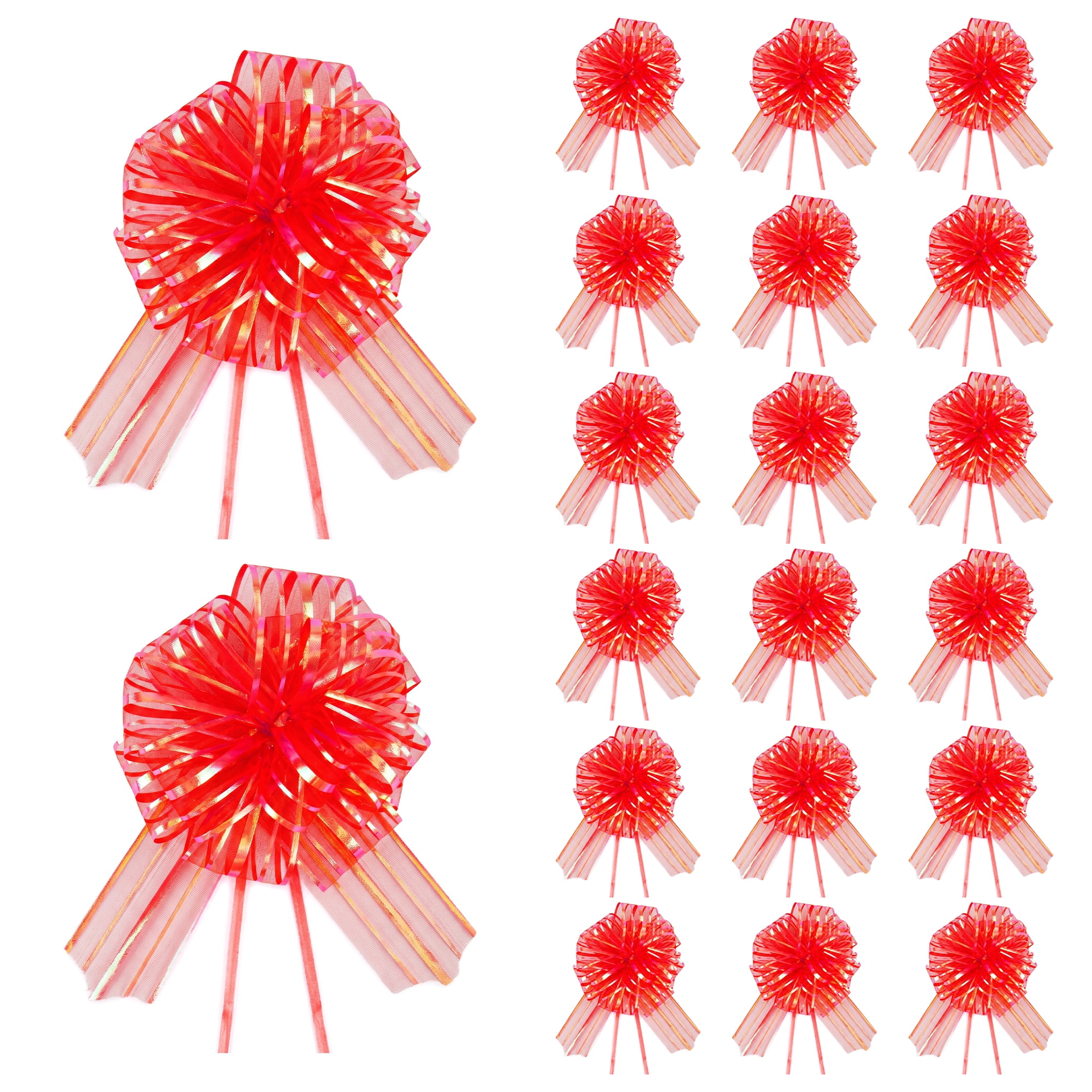 Unique Bargains Crush-Resistant Ribbon Bow for Birthday and Special Occasions Red
