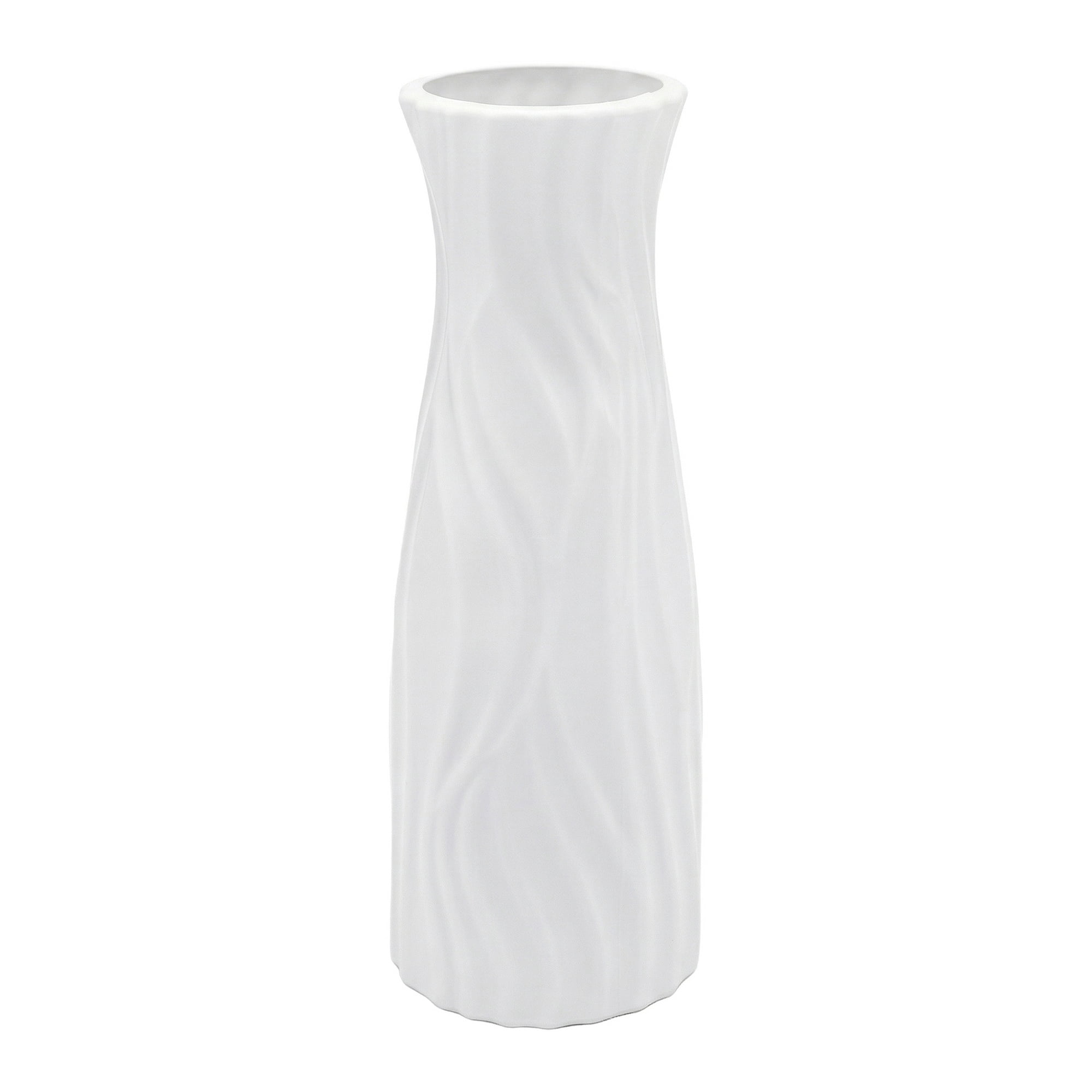 Unique Bargains Crystal Floral Slim Bloom Vase for Blossoms Grey 2.8"L x 2.8"W x 7.9"H