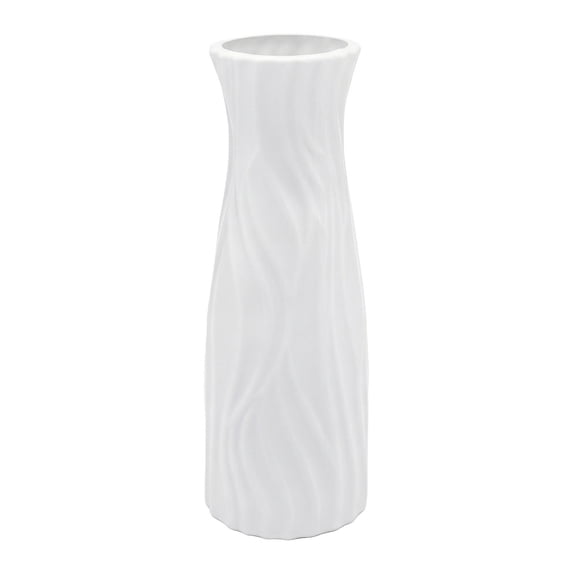 Unique Bargains Crystal Floral Slim Bloom Vase for Blossoms Grey 2.8"L x 2.8"W x 7.9"H