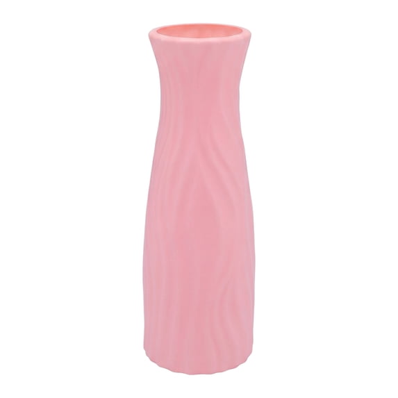 Unique Bargains Crystal Floral Slim Bloom Vase for Blossoms Pink 2.8"L x 2.8"W x 7.9"H