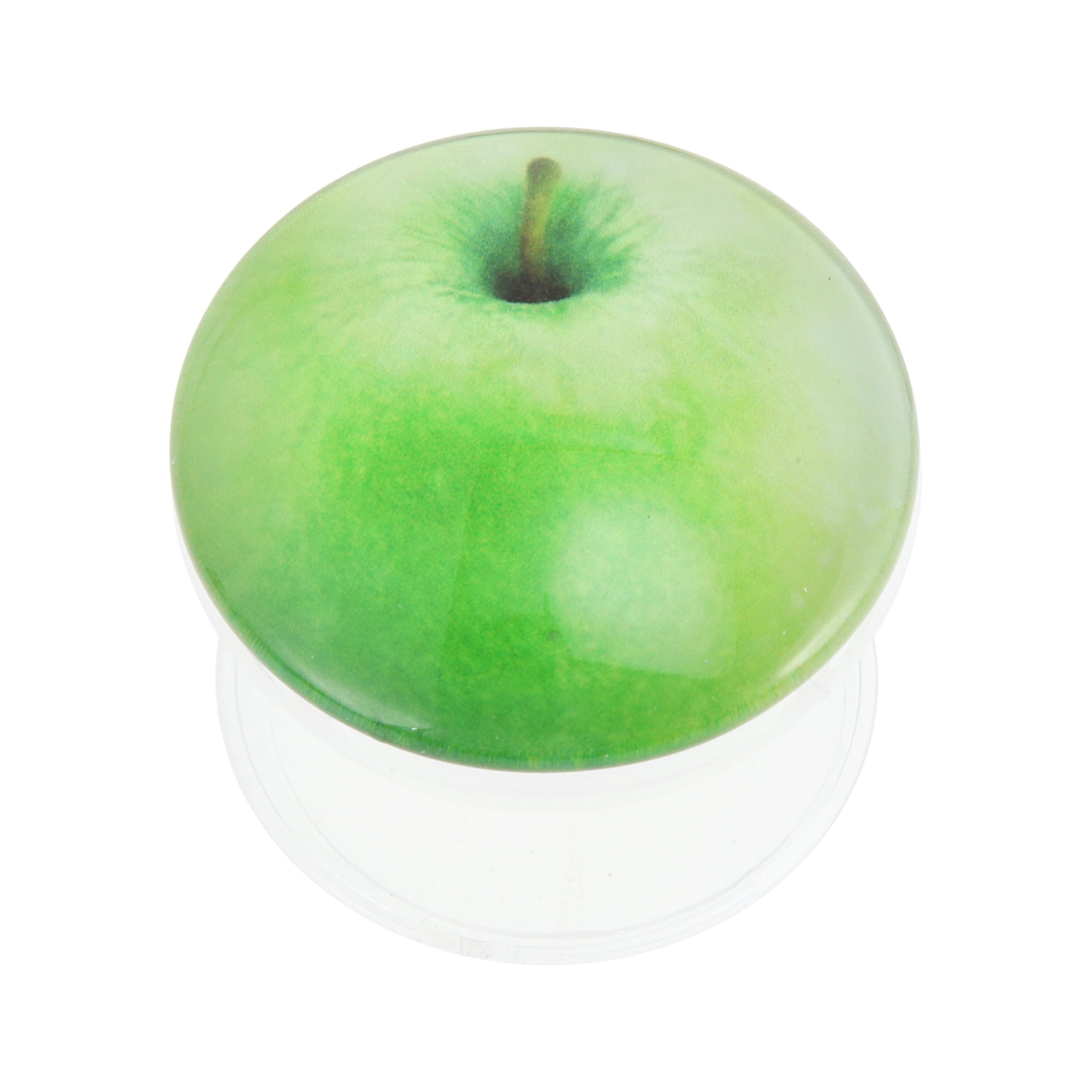 Unique Bargains Crystal Glass Phone Grip 1 Pc Light Green Apple