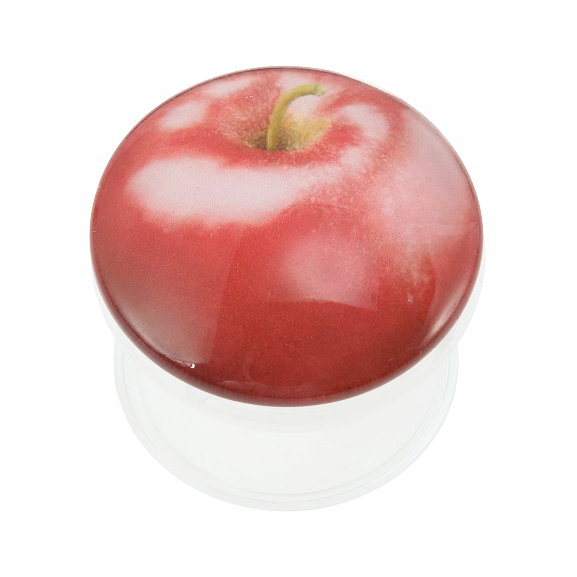 Unique Bargains Crystal Glass Phone Grip 1 Pc Red Apple