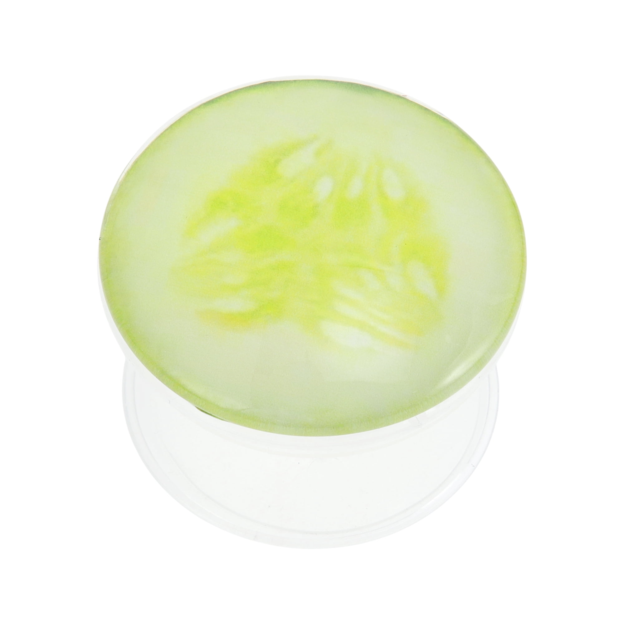 Unique Bargains Crystal Glass Phone Grip 1 Pc Yellow Green Cucumber