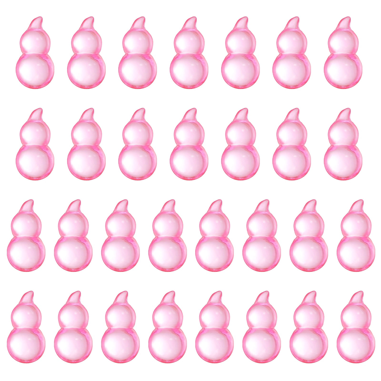 Unique Bargains Crystal Gourd Figurine Collectible Decor Pink 0.8" x 0.4 x 0.8"