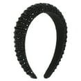 thumbnail image 1 of Unique Bargains Crystal Headband Rhinestone Hairband for Women 1.2 Inch Wide Black, 1 of 7