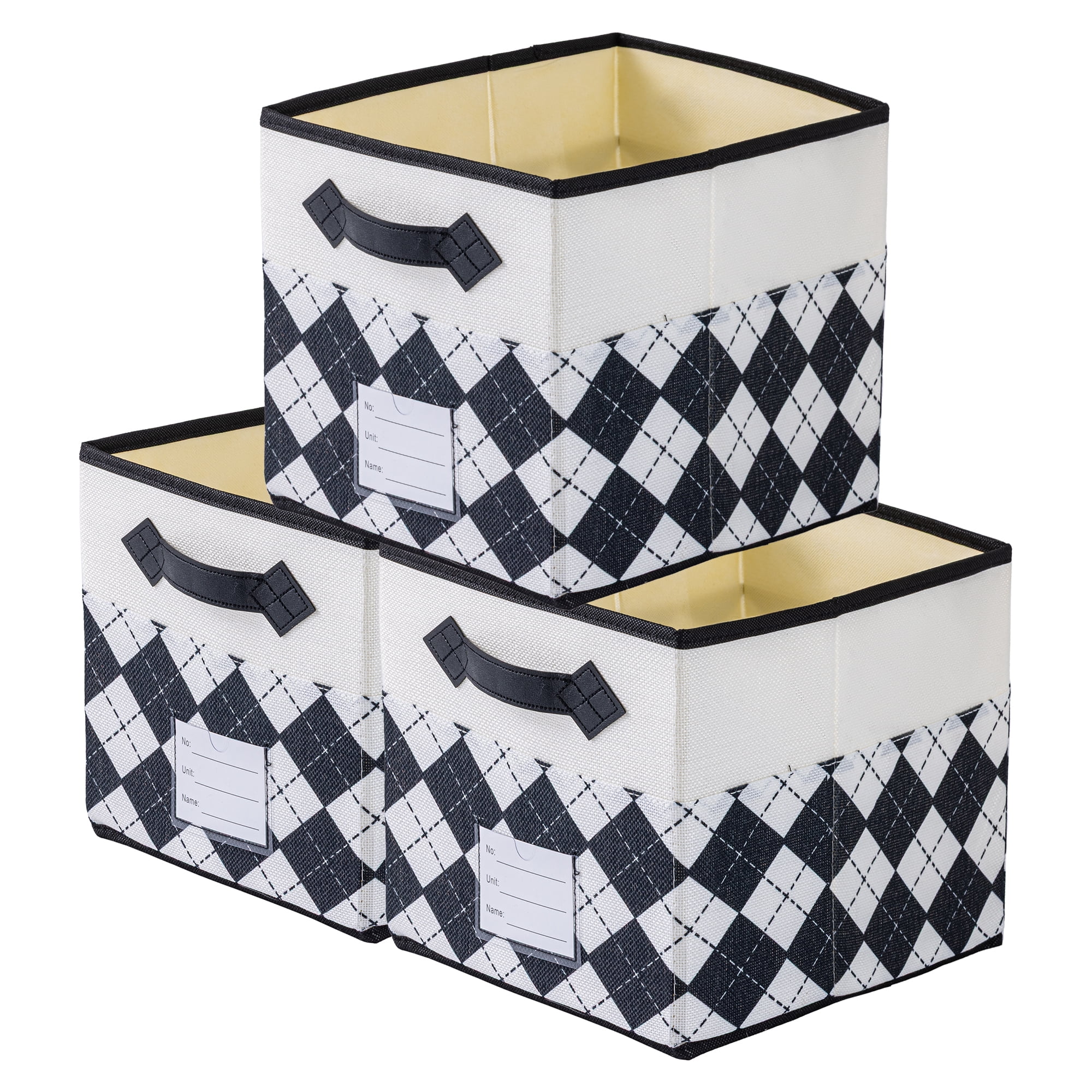 Unique Bargains Cube Collapsible Storage Basket for Organizing Clothes Books Light Black