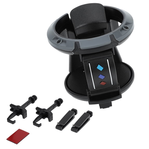 Unique Bargains Cup Holder 2.95" Car Universal Car Air Vent Cup Holder with Hook Plastic Black Gray 1 Pc