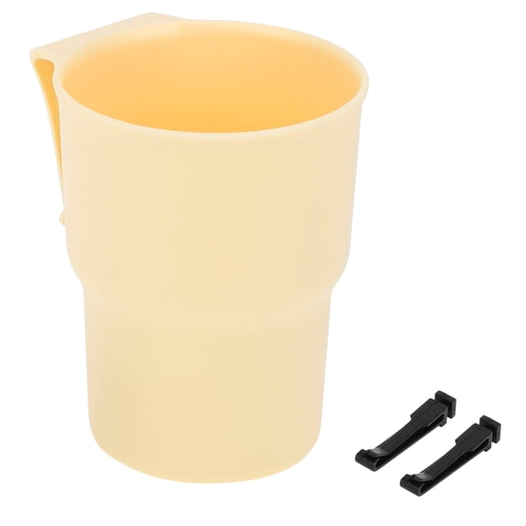 Unique Bargains Cup Holder 3.46" Car Center Console Armrest Add-On Cup Holder ABS Beige 1 Pc