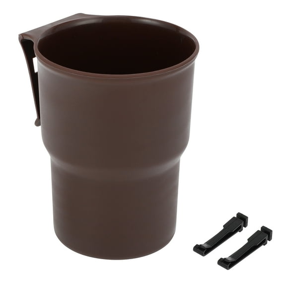 Unique Bargains Cup Holder 3.46" Car Center Console Armrest Add-On Cup Holder ABS Brown 1 Pc