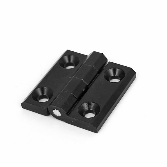 Unique Bargains Cupboard Furniture Door Black Aluminium Ball Bearing Hinge 40mm x 38mm