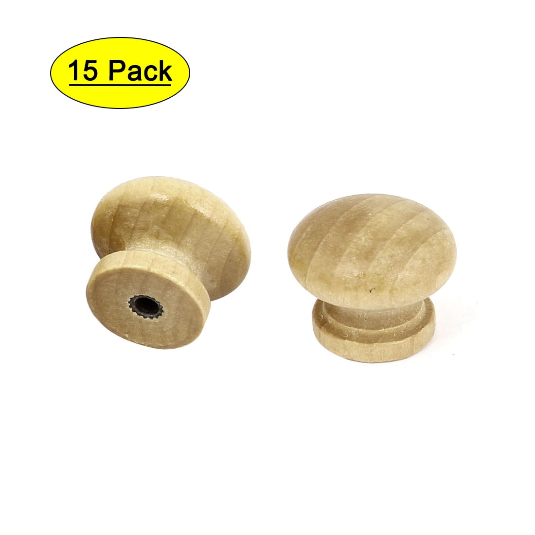 Unique Bargains Cupboard Kitchen Door Round Wooden Pull Knob