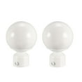 thumbnail image 1 of Unique Bargains Curtain Rod Finials Iron Ball Cap End for 28mm Drapery Poles White 90mm x 60mm 2 Pcs, 1 of 3
