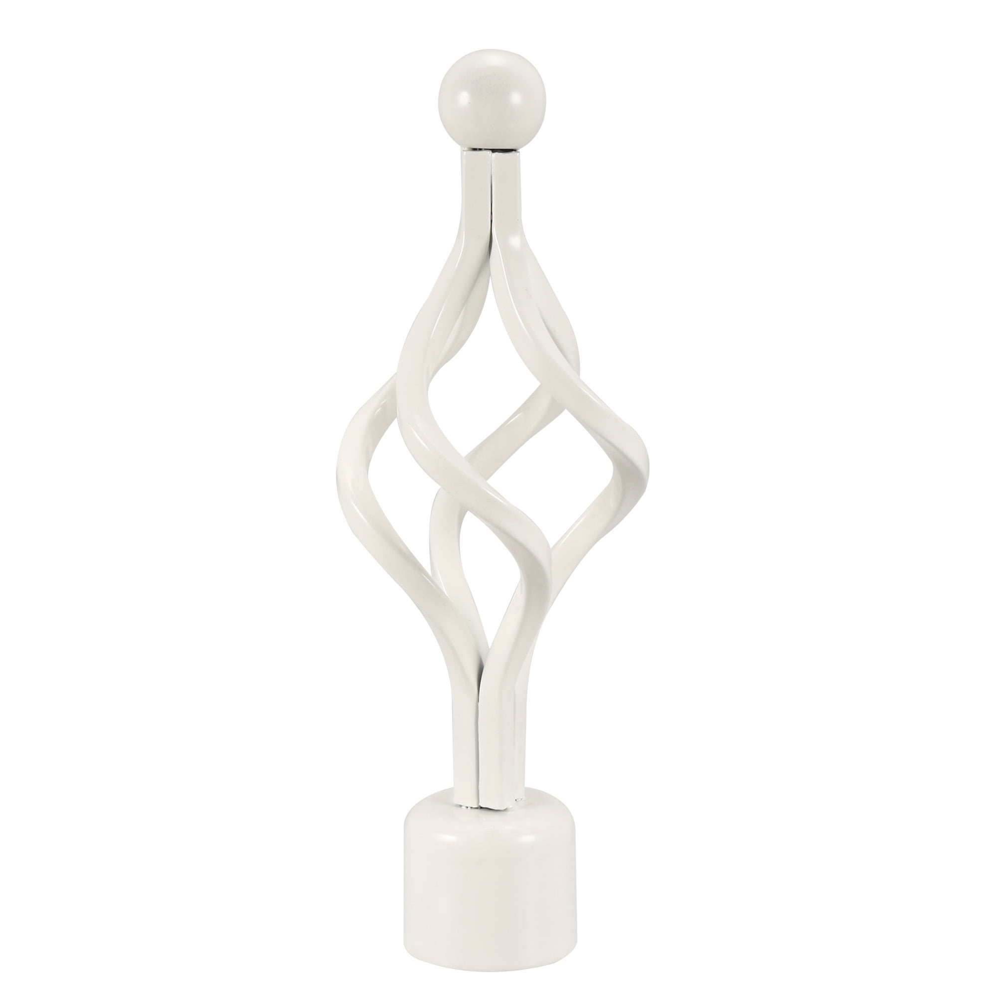 Unique Bargains Curtain Rod Finials Iron Cap End for 28mm Drapery Poles