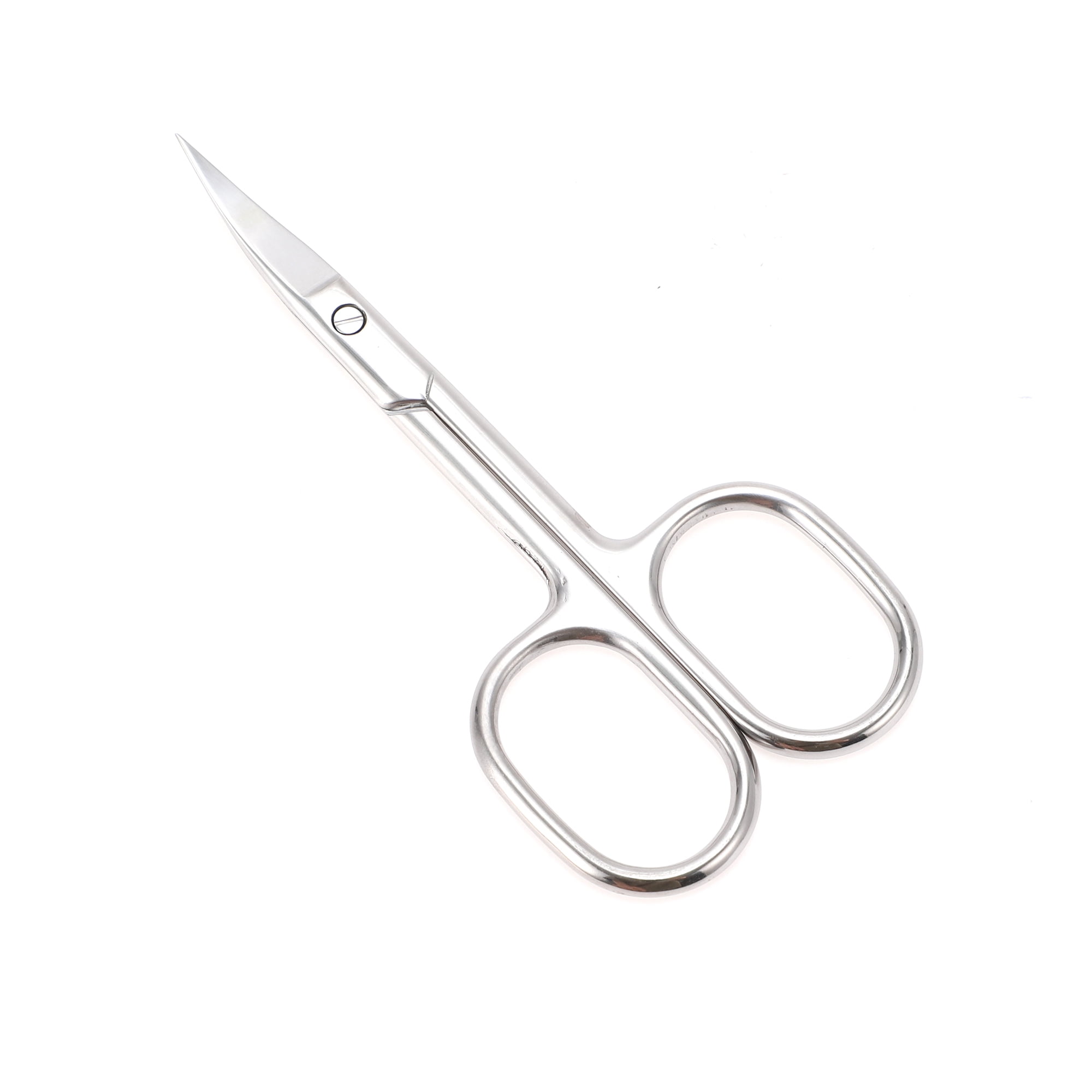 Unique Bargains Curved Bend Scissors Eyebrow Trimmer Scissors Silver Tone 1 Pc