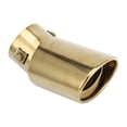 thumbnail image 1 of Unique Bargains Curved Slant Exhaust Tip 1.2"- 2.4" Inlet 3.4" Outlet 5.4" Length Universal Stainless Steel Gold Tone, 1 of 5