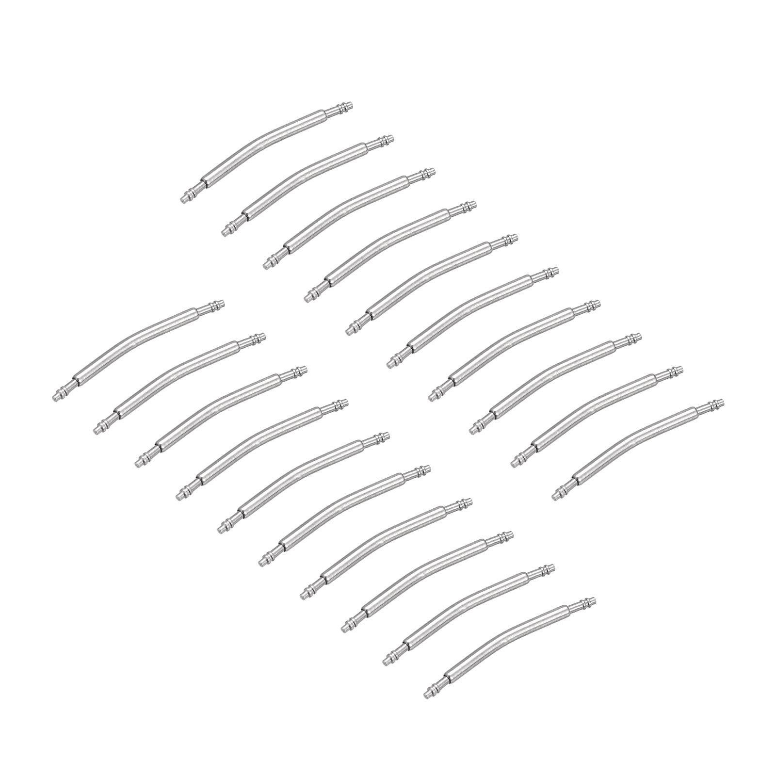 Unique Bargains Curved Spring Bar Made of Stainless Steel for Watch Band Link Pin 19mm