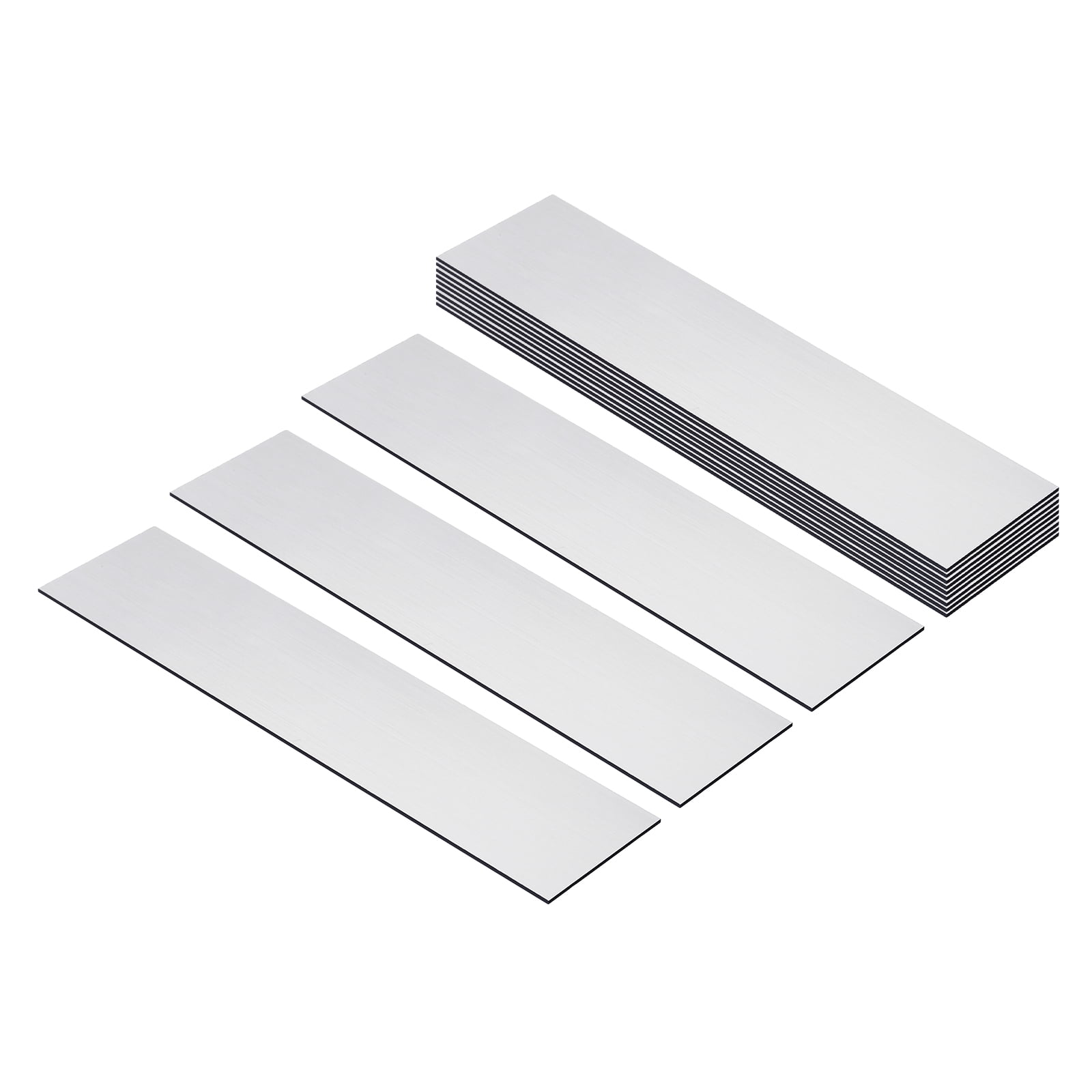Unique Bargains Custom Engraved Name Plate Rectangle Laser Engraving Blanks 8"x2" Silver