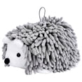 thumbnail image 1 of Unique Bargains Cute Animal Chenille Hanging Hand Towel for Kitchen Grey 10" x 6", 1 of 6
