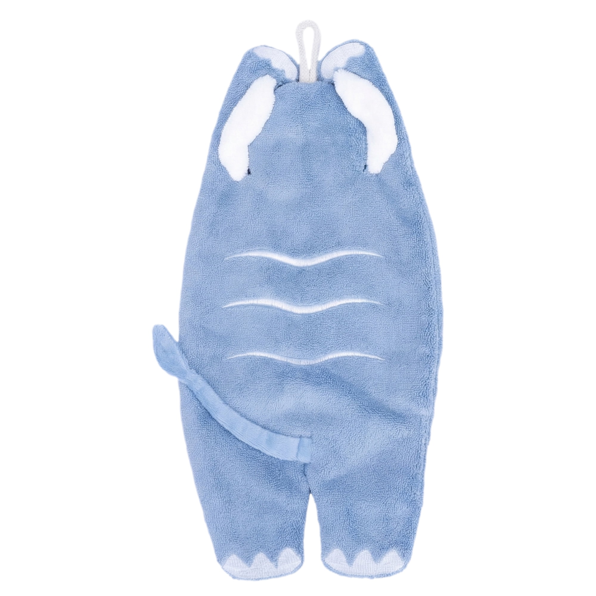 Unique Bargains Cute Animal Hanging Hand Towels Blue 1pc