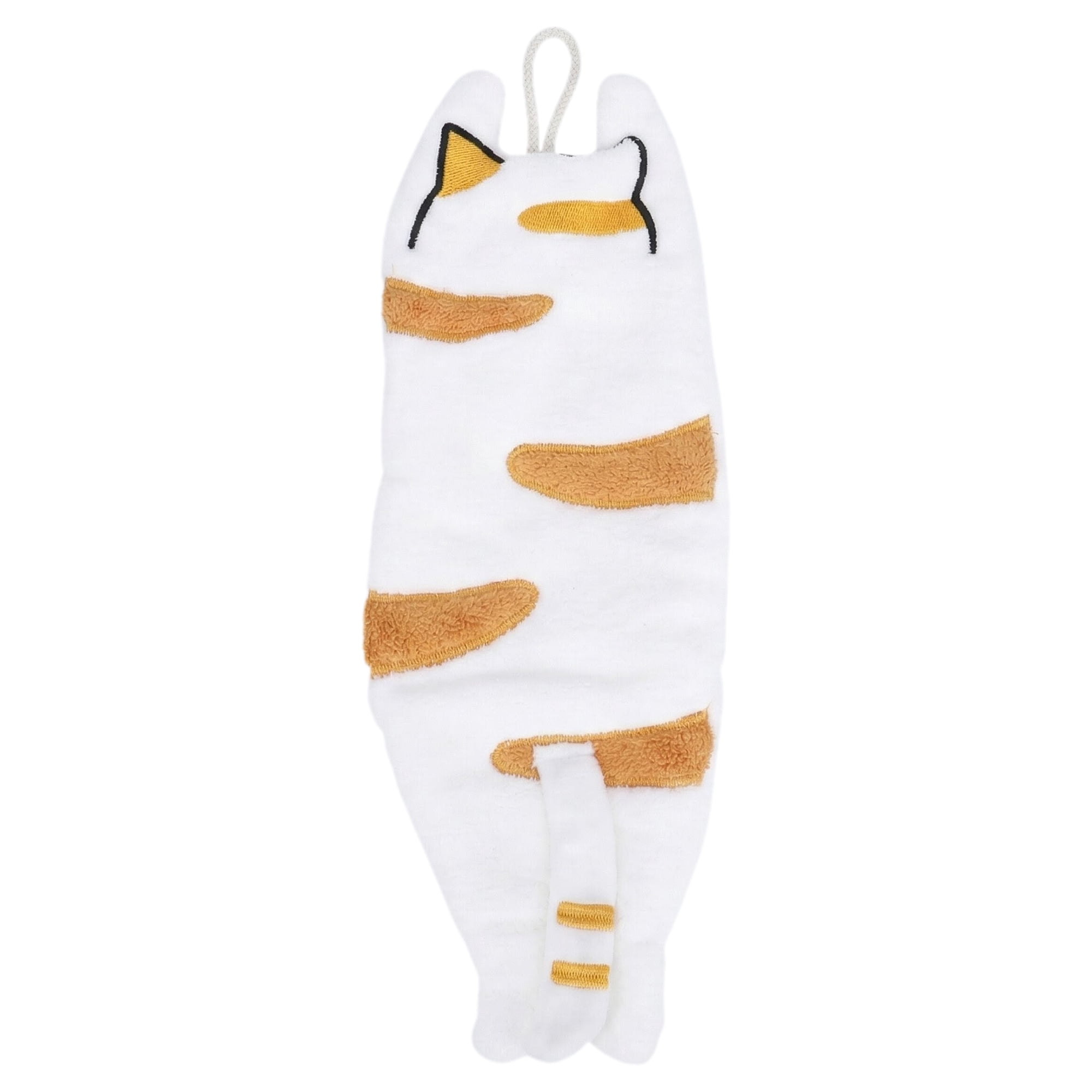 Unique Bargains Cute Animal Hanging Hand Towels Orange 1pc