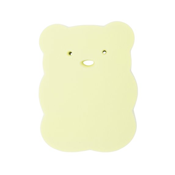 Unique Bargains Cute Bears Shape Bath Sponge Body Scrubber1 Pc Yellow