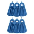 thumbnail image 1 of Unique Bargains Cute Cartoon Animal Pattern Hanging Hand Towels Blue, 1 of 5
