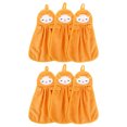 thumbnail image 1 of Unique Bargains Cute Cartoon Animal Pattern Hanging Hand Towels Yellow, 1 of 5