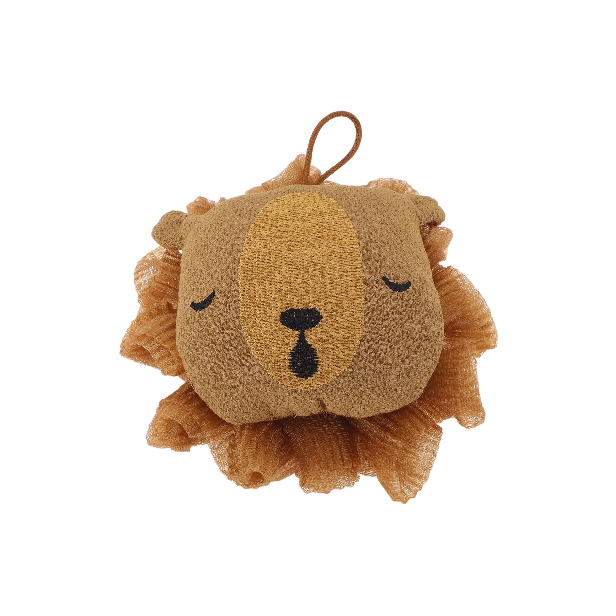 Unique Bargains Cute Cartoon Bath Sponge Body Scrubber for Shower Brown 1 Pc
