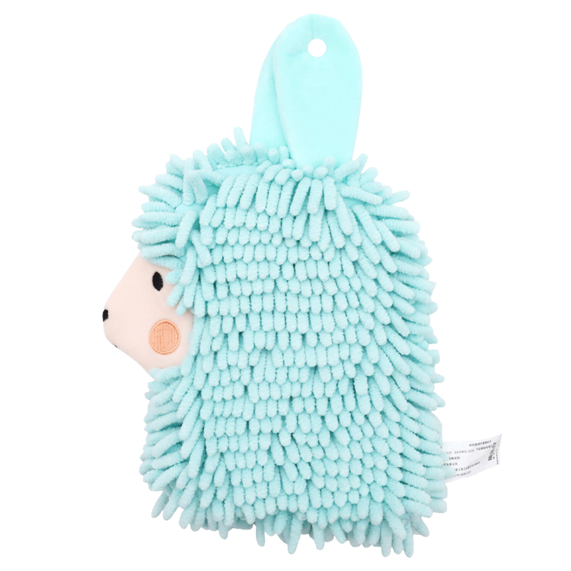 Unique Bargains Cute Cartoon Chenille Alpaca Fuzzy Ball Hand Towel Green